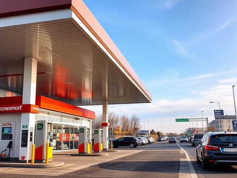 Čerpací stanice s prodejem dálničních známek